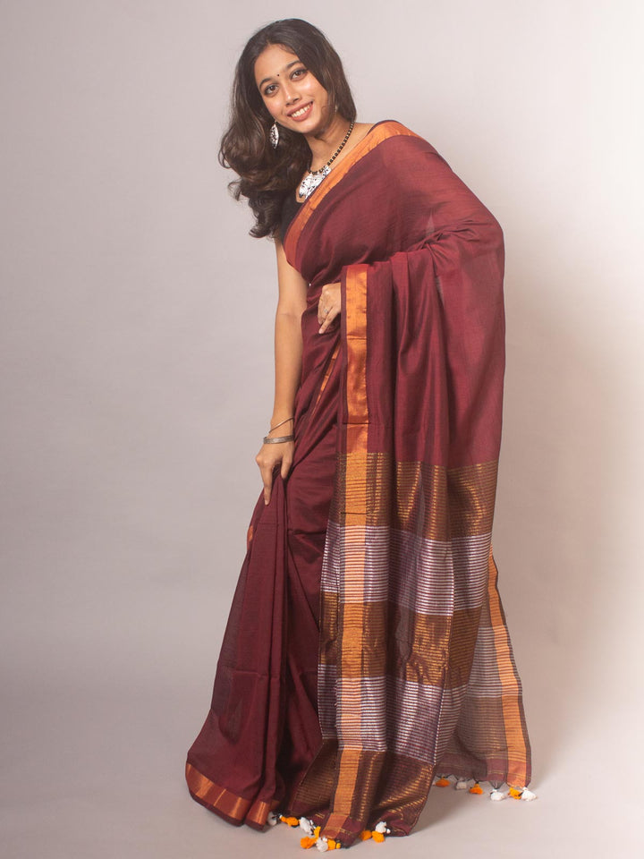 Bengal Cotton Khaadi Saree - 20449 Saree AEVUM   