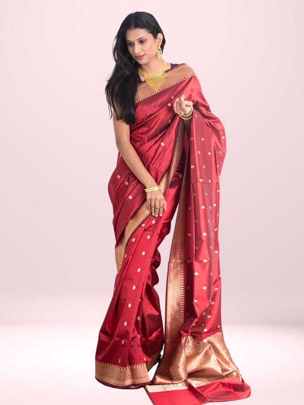 Kanjivaram Banarasi work Pure Silk Saree with Silk Mark - 2154 Saree Riya's Collection   