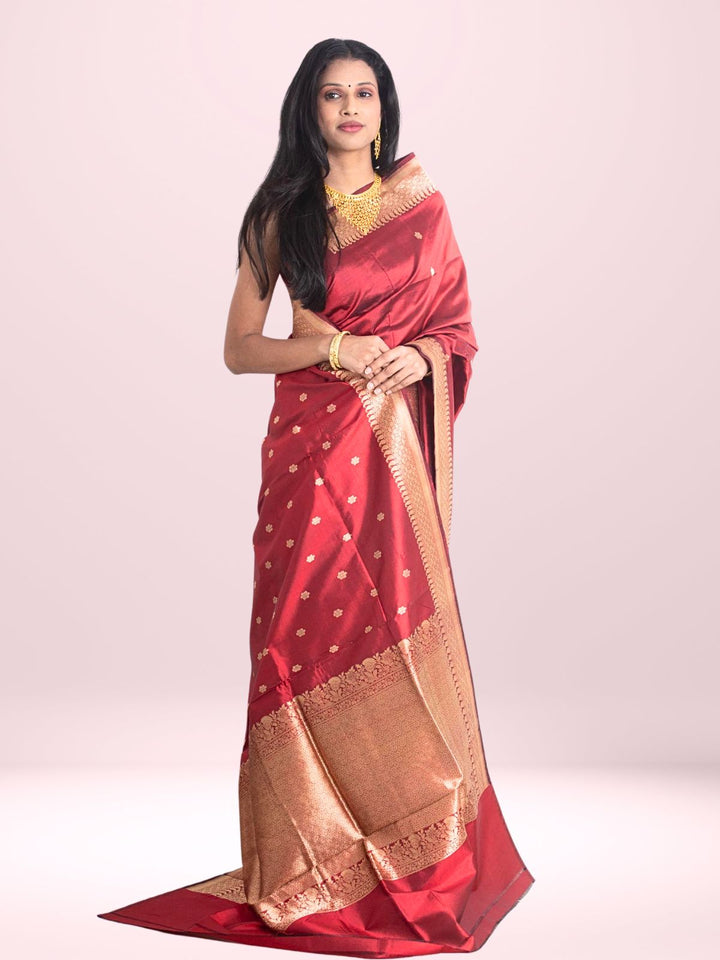 Kanjivaram Banarasi work Pure Silk Saree with Silk Mark - 2154 Saree Riya's Collection   