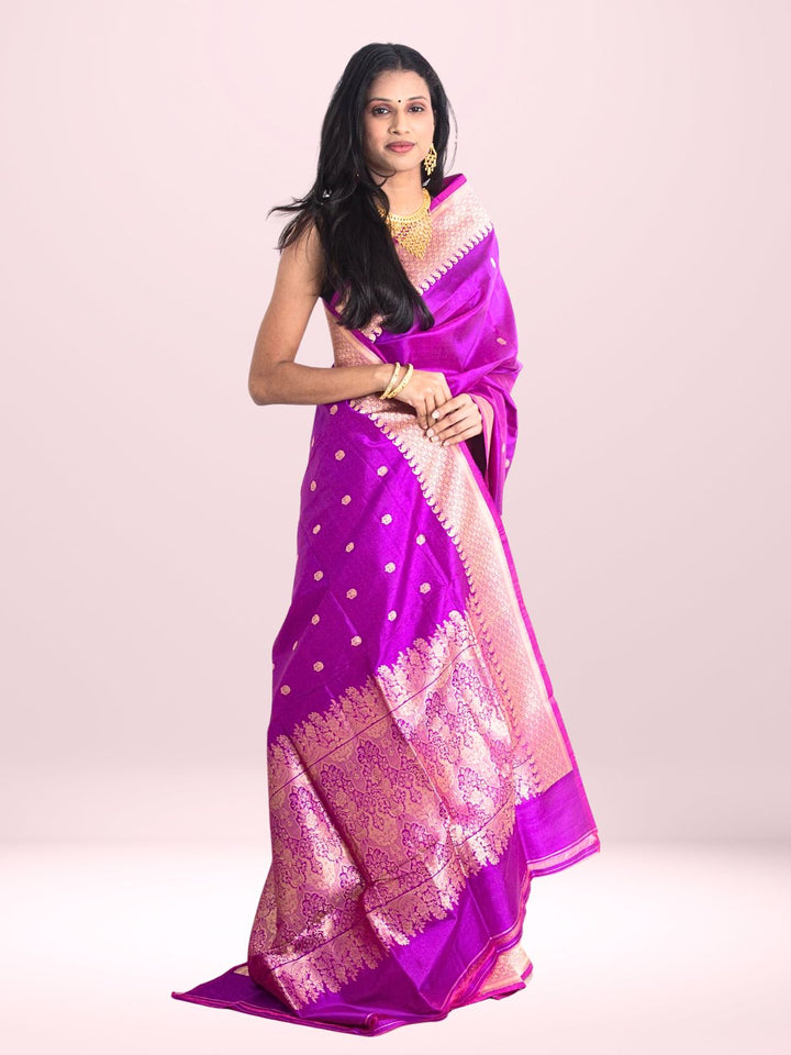 Kanjivaram Banarasi work Pure Silk Saree with Silk Mark - 2156 Saree Riya's Collection   