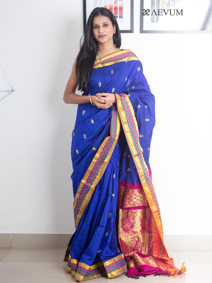 Kalyani South Cotton Silk Handloom Saree with Blouse Piece - 2214 Saree AEVUM