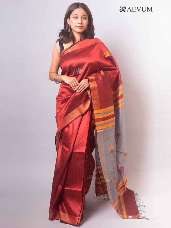 Pure Tussar Raw Silk Saree with Silk Mark - 2274 Saree Tausif   