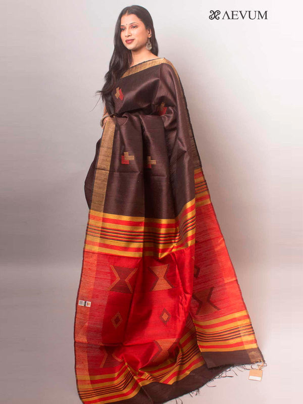 Pure Tussar Raw Silk Saree with Silk Mark - 2277 Saree AEVUM   