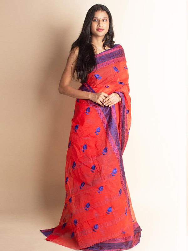 Bengal Cotton Tant Saree with Embroidery - 2971 Saree Riya's Collection