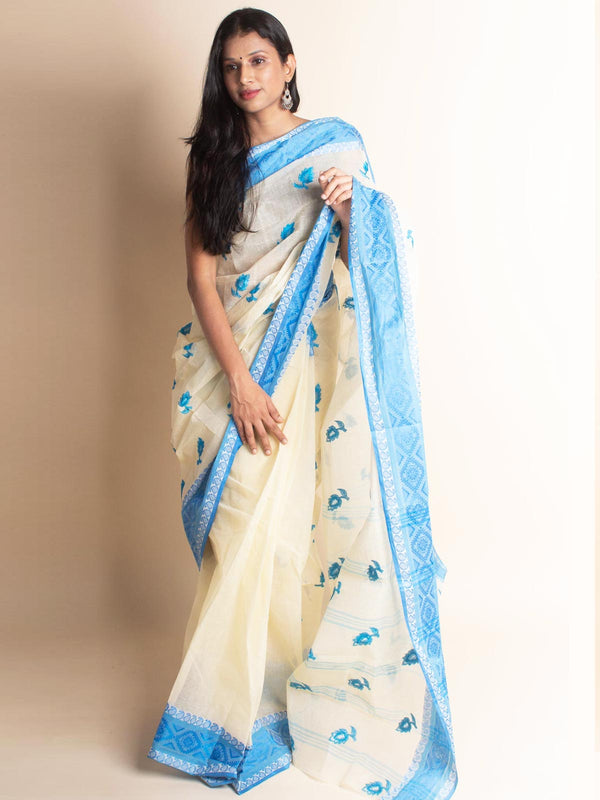 Bengal Cotton Tant Saree with Embroidery - 2972 Saree Riya's Collection