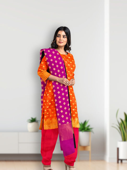 Banarasi Silk Kurta Set - 2979 Women's Kurta Set Aditri