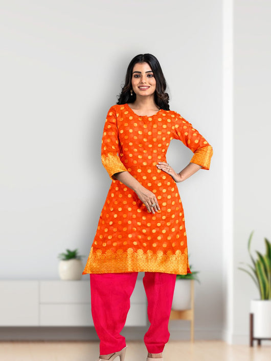 Banarasi Silk Kurta Set - 2979 Women's Kurta Set Aditri