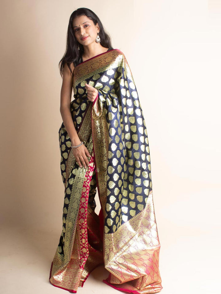 Banarasi Saree with Blouse Piece - 3435 Saree AEVUM 2   