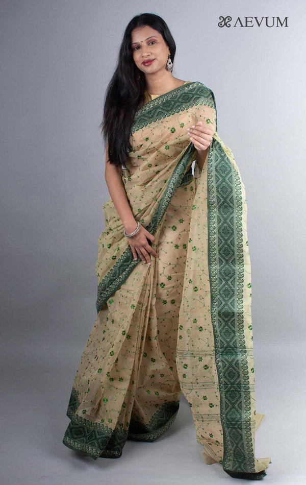 Bengal Cotton Tant Saree with Embroidery - 3990 Saree AEVUM   