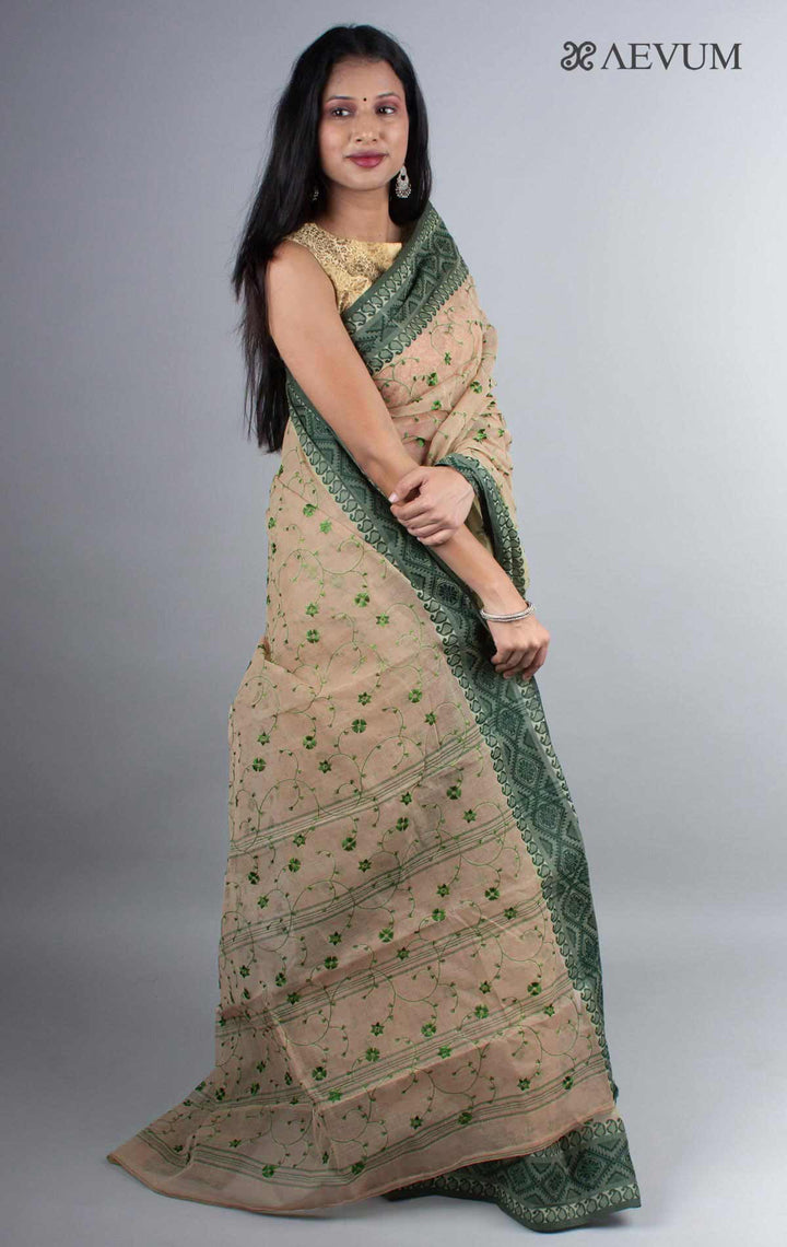 Bengal Cotton Tant Saree with Embroidery - 3990 Saree AEVUM   