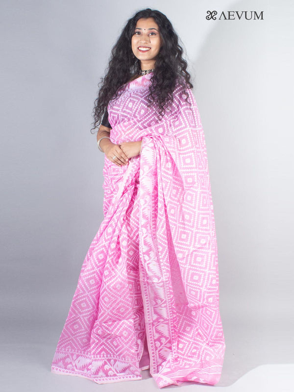 Bangladeshi Jalbandi Jamdani Saree without Blouse Piece - 4133 Saree AEVUM 2