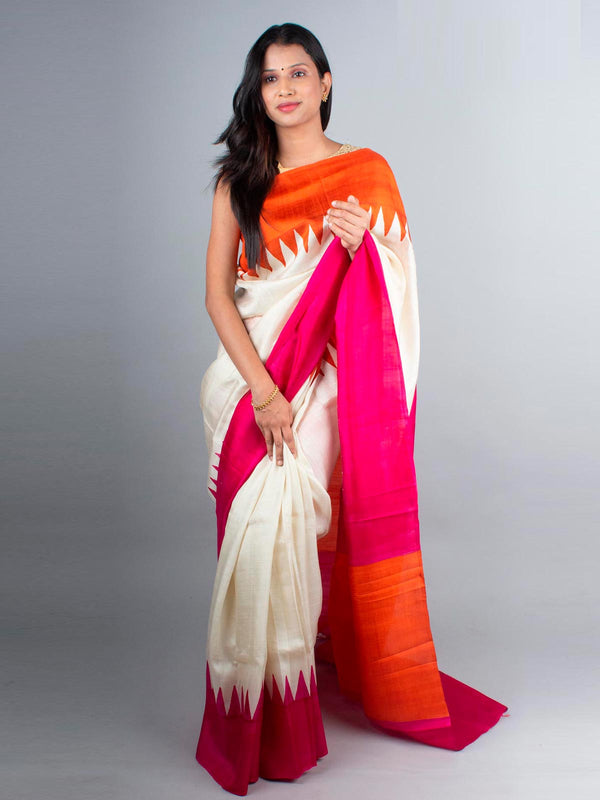 Bishnupur Hand Painted Pure Silk Saree with Blouse Piece - 4255 Saree Riya's Collection   