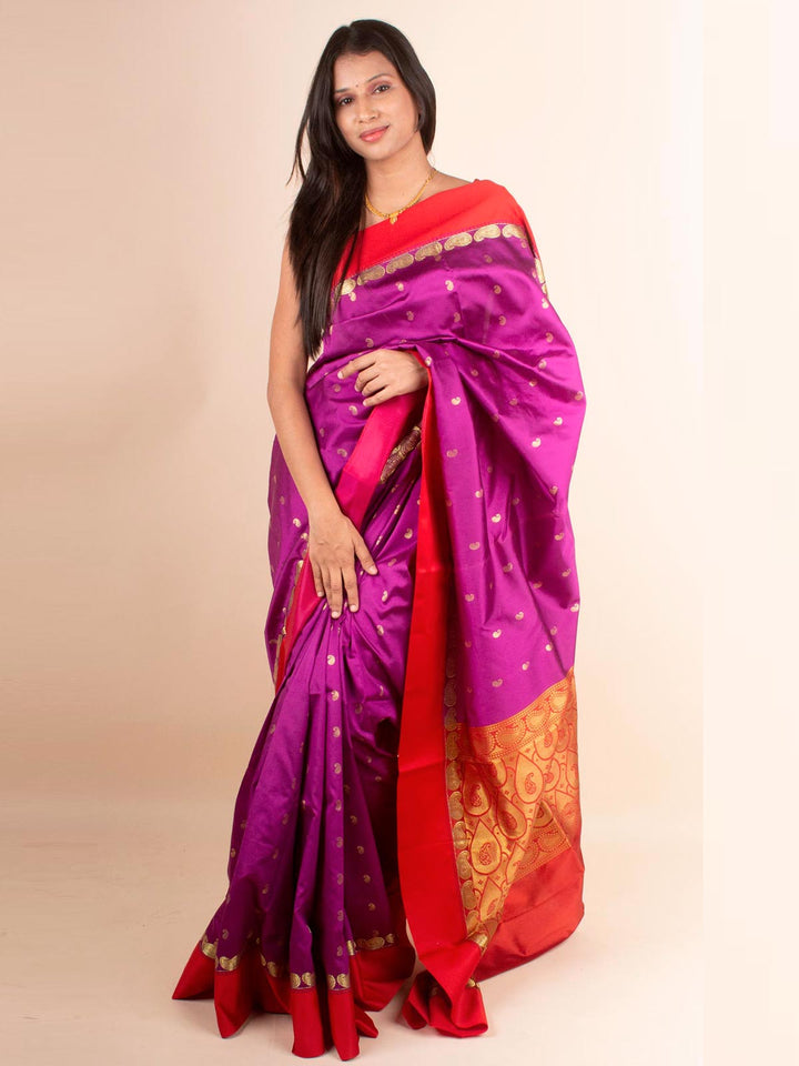 Soft Silk Gorod Saree With Zari Motifs - 4371 Saree Anita Kuthir   