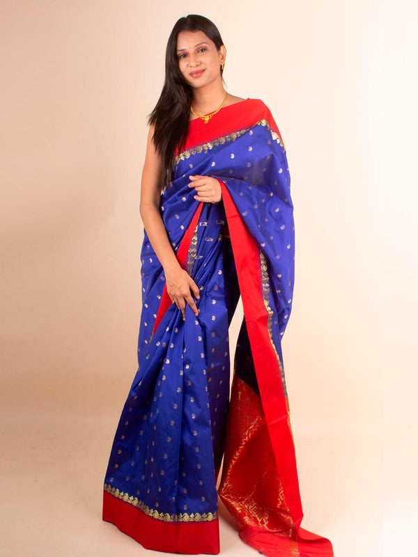 Soft Silk Gorod Saree With Zari Motifs - 4372 Saree AEVUM   