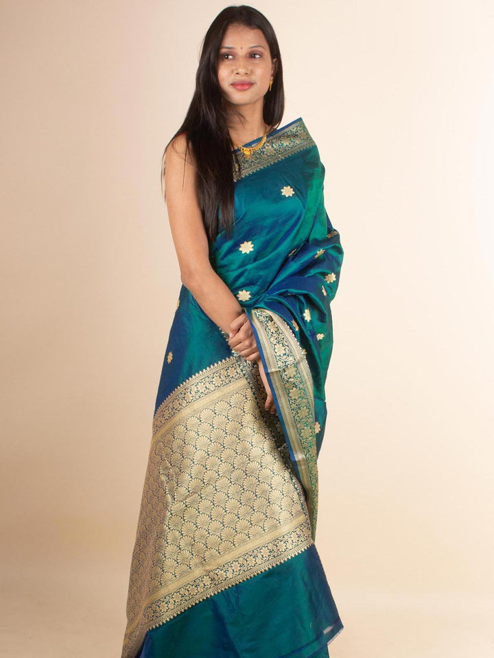 Banarasi Silk Saree with Silk Mark - 4377 Saree AEVUM 2   