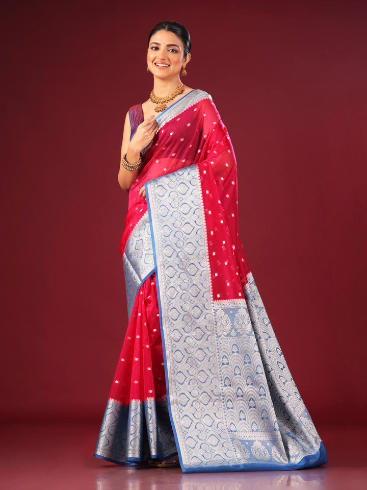 Organza Banarasi Handloom Saree - 4381 Saree AEVUM