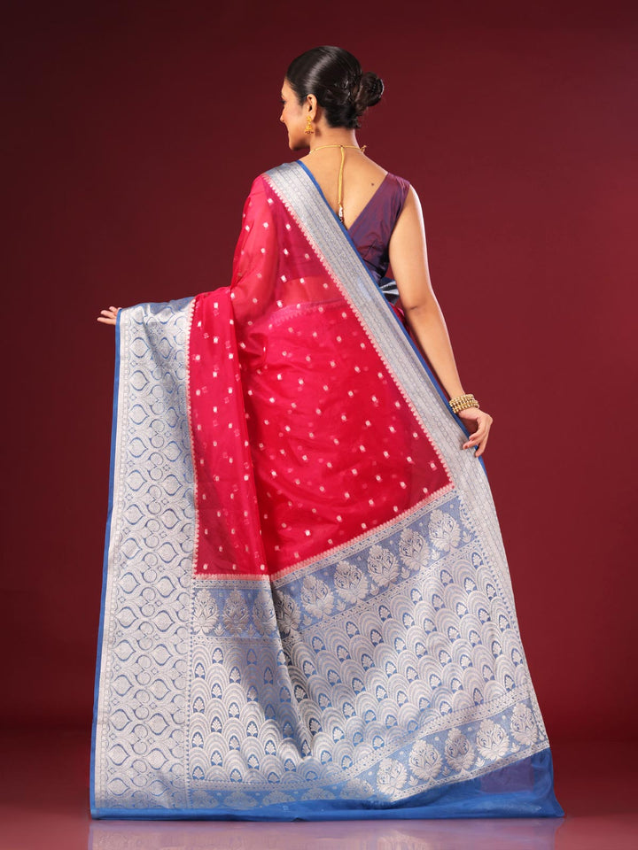 Organza Banarasi Handloom Saree - 4381 Saree AEVUM