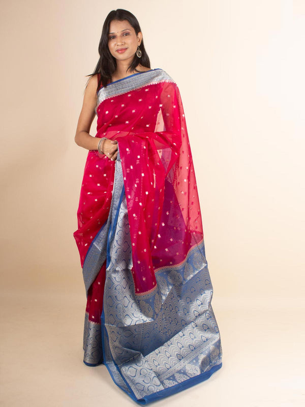 Organza Banarasi Handloom Saree - 4381 Saree Seratuzzama   