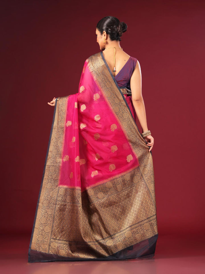 Organza Banarasi Handloom Saree - 4383 Saree AEVUM