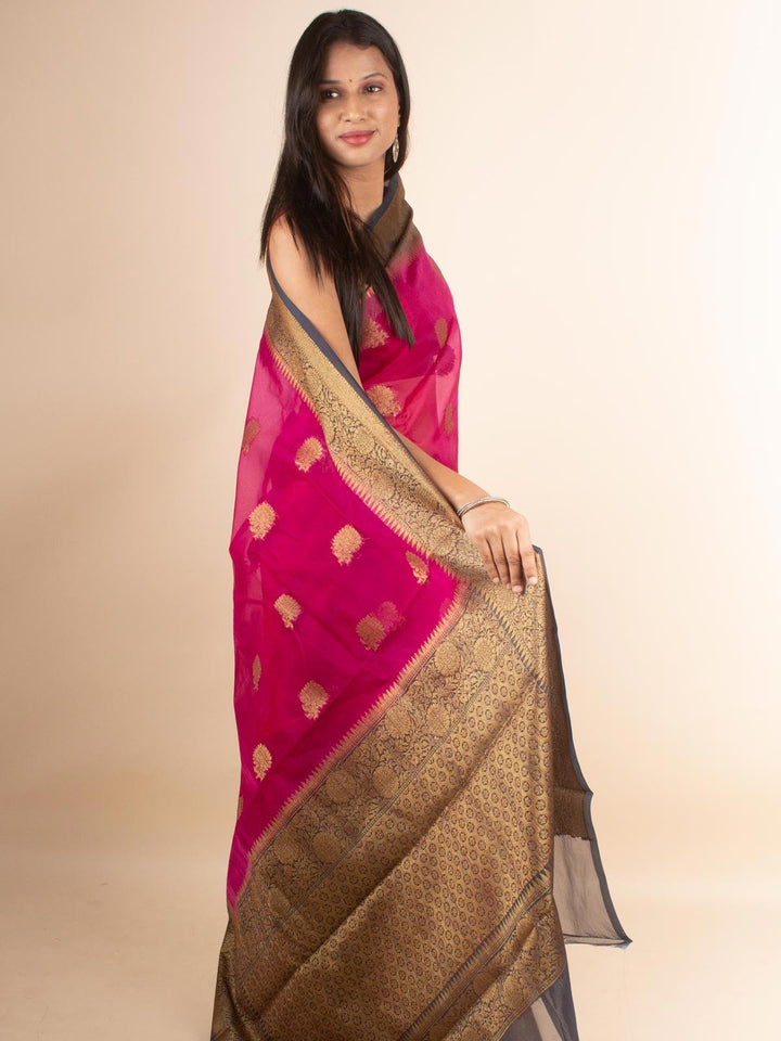 Organza Banarasi Handloom Saree - 4383 Saree Seratuzzama   