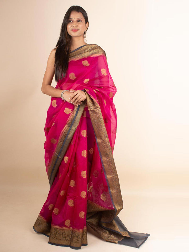 Organza Banarasi Handloom Saree - 4383 Saree Seratuzzama   