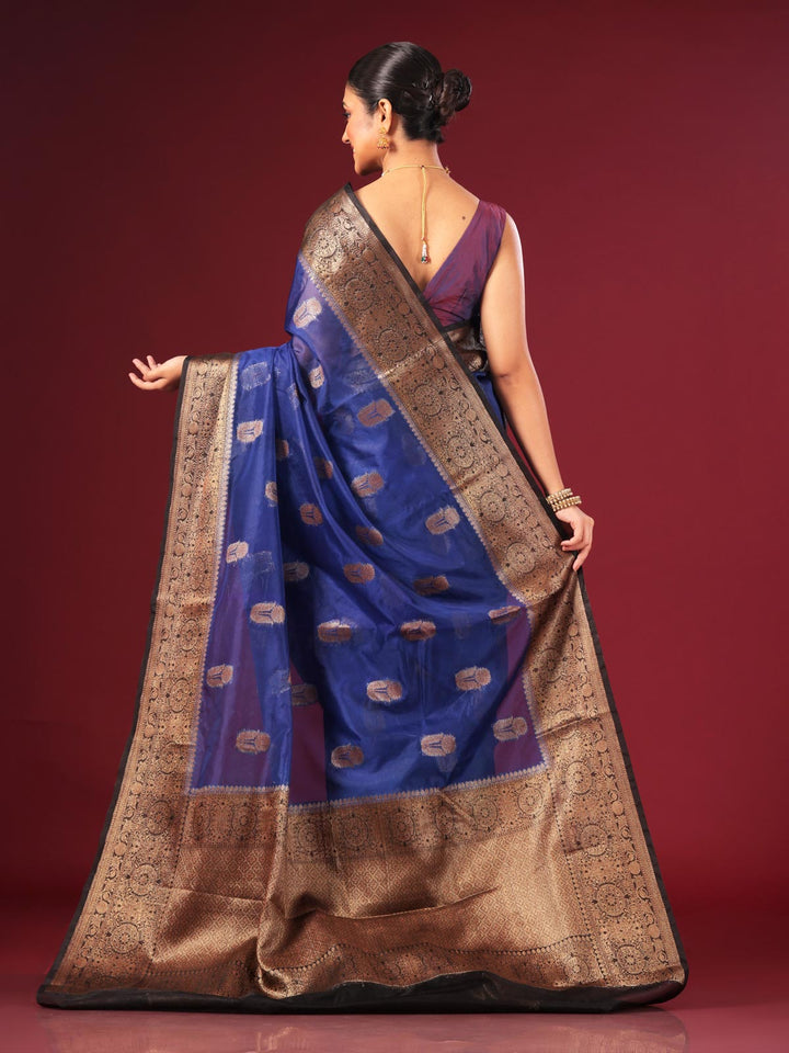 Organza Banarasi Handloom Saree - 4385 Saree AEVUM