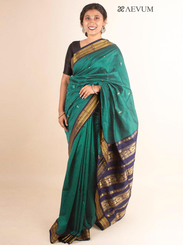 Kalyani South Cotton Silk Handloom Saree with Blouse Piece - 4473 Saree AEVUM