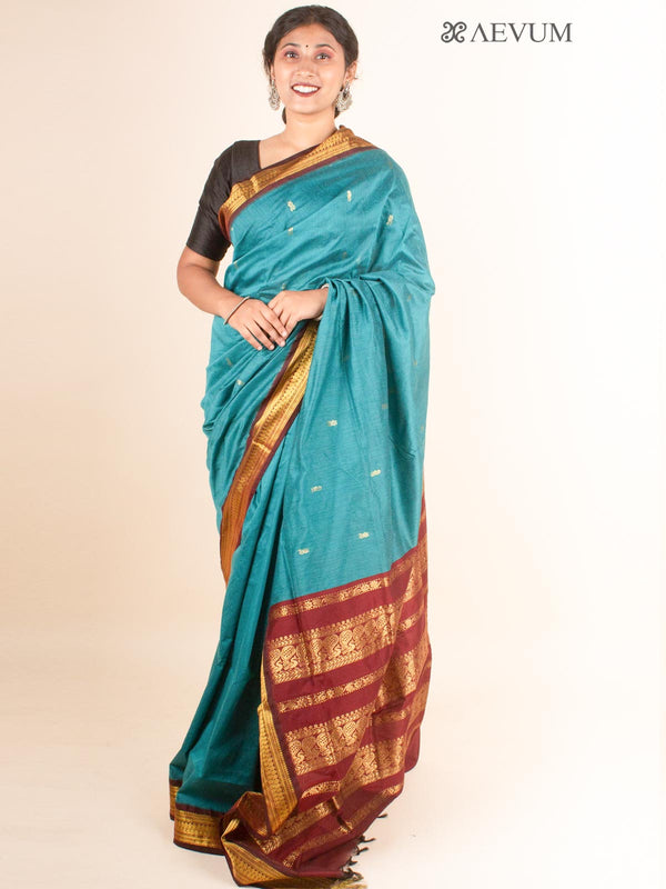 Kalyani South Cotton Silk Handloom Saree with Blouse Piece - 4475 Saree AEVUM