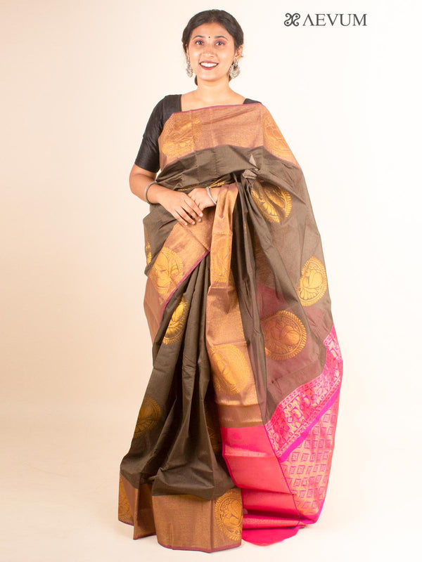 Chanderi Kuppadam South Cotton Silk Saree - 4484 Saree AEVUM