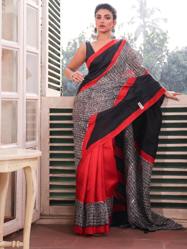 Three Ply Murshidabad Pure Silk Saree with Silk Mark - 4493 Saree AEVUM