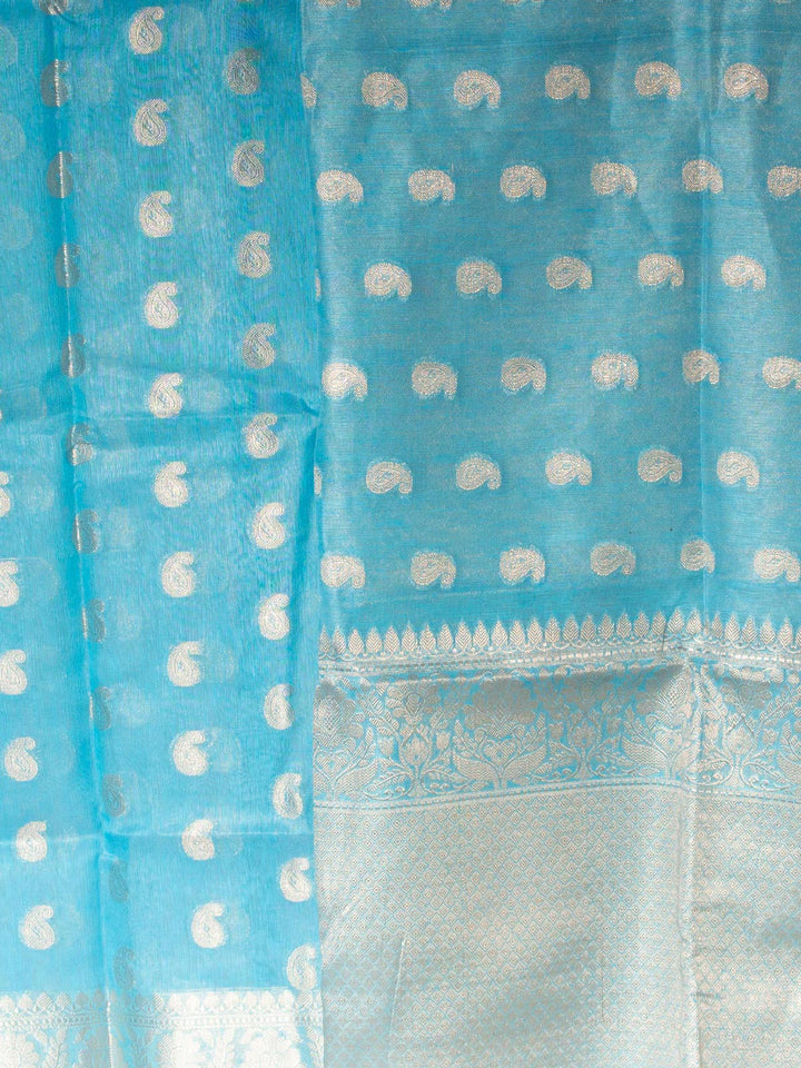 Silk Linen Banarasi Handloom Saree with Silk Mark - 4688 Saree Tausif   