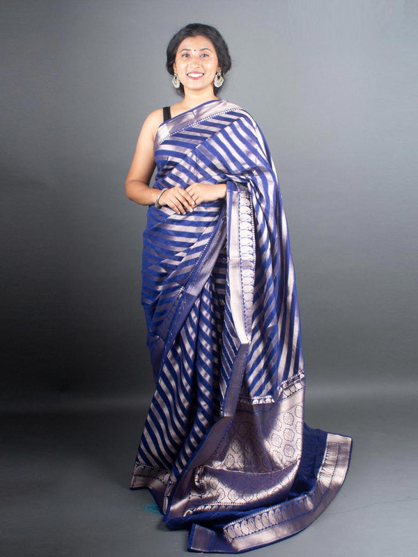 Organza Banarasi Handloom Saree - 5283 Saree Seratuzzama   