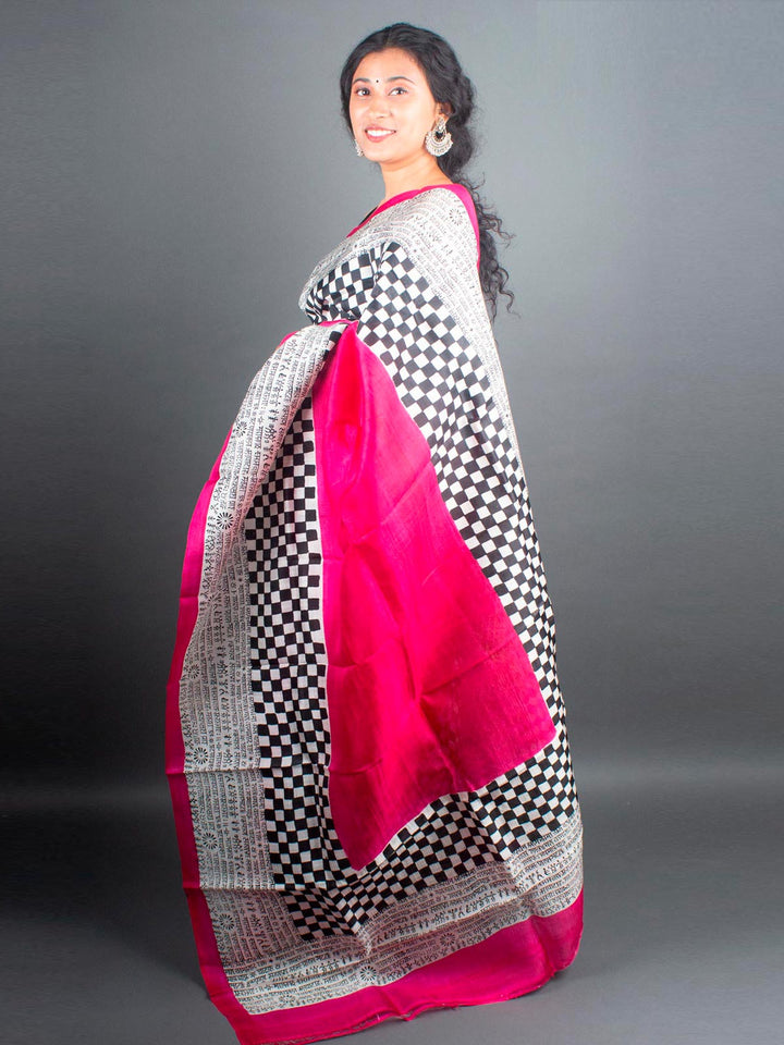 Three Ply Murshidabad  Pure Silk with Silk Mark - 5286 Saree Riya's Collection   