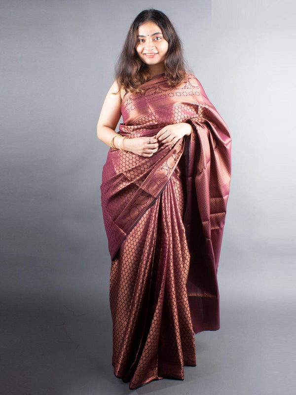 Kalyana Pattu Semi Dupion Silk Handloom Saree with Blouse Piece - 5550 Saree AEVUM