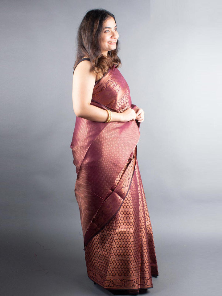 Kalyana Pattu Semi Dupion Silk Handloom Saree with Blouse Piece - 5550 Saree Aamina   