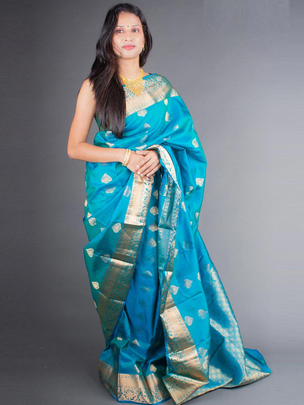 Kanjivaram Banarasi work Pure Silk Saree with Silk Mark - 5795 Saree Riya's Collection   