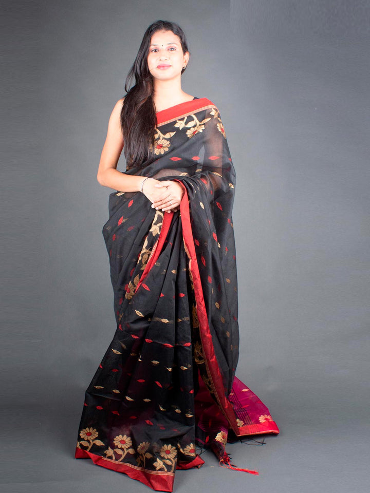 Tant Silk Bengal Handloom Saree - 5935 Saree AEVUM