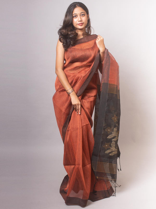 Silk Linen Saree - 6425 Saree AEVUM