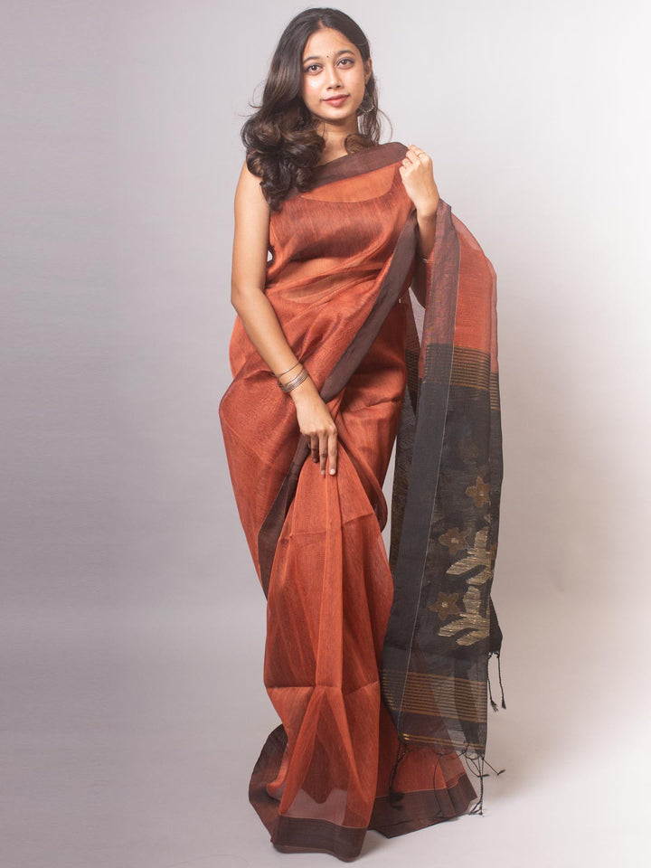 Silk Linen Saree - 6425 Saree Rana Das   