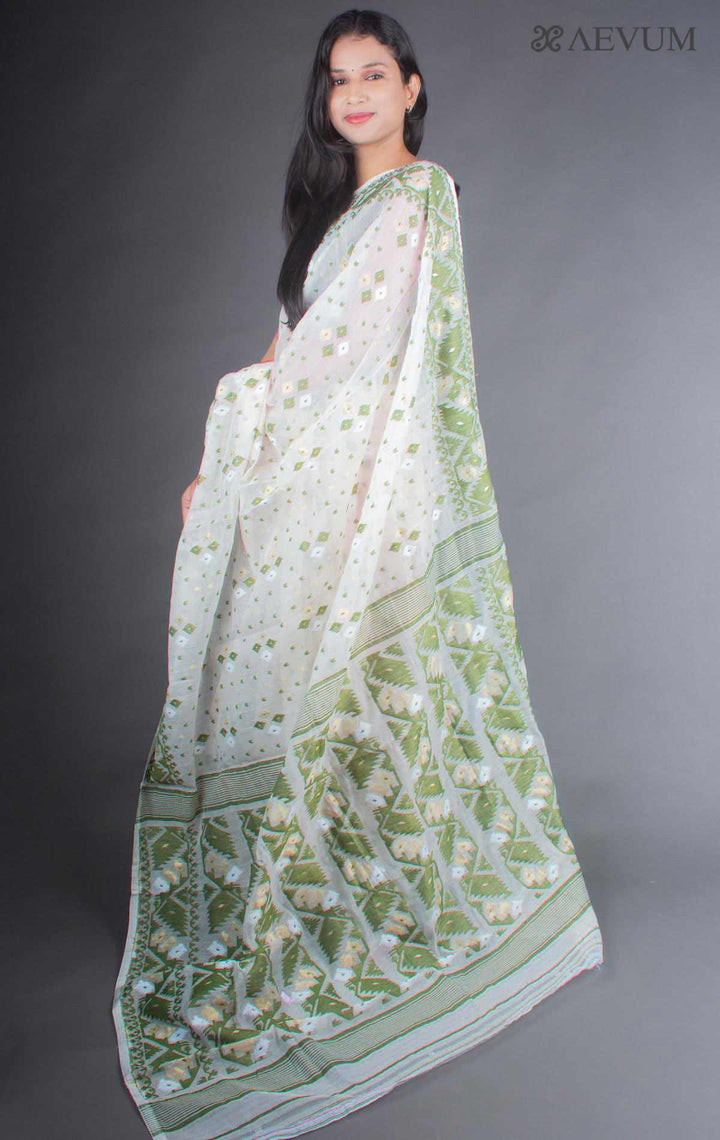 Bangladeshi Style Beli Phool Jamdani Saree - 6437 Saree AEVUM 2   