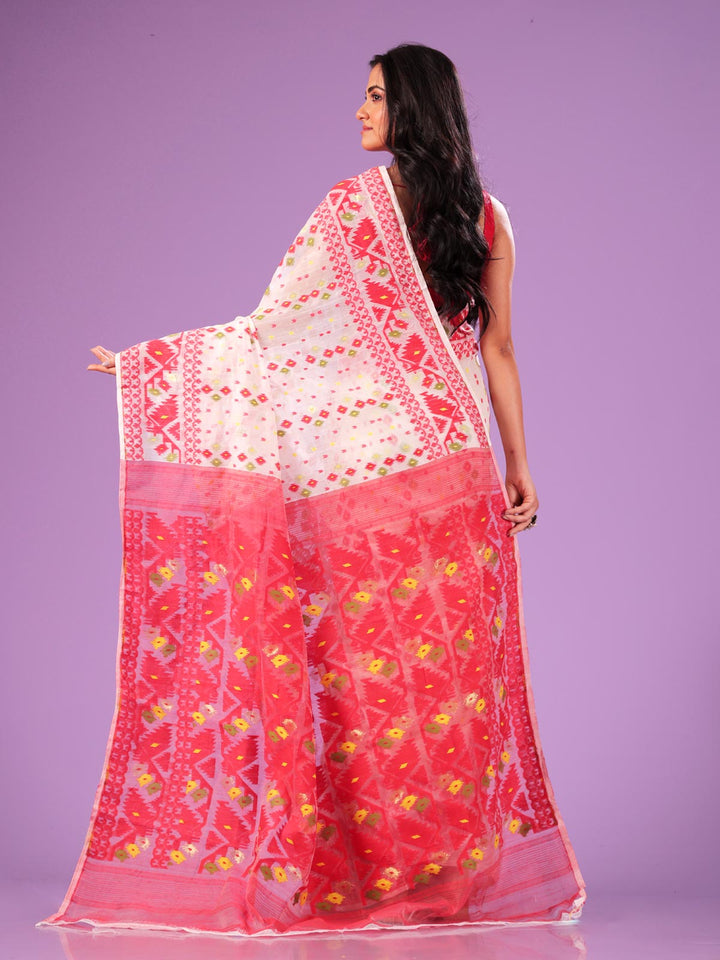 Bangladeshi Style Beli Phool Jamdani Saree - 6438 Saree AEVUM 2