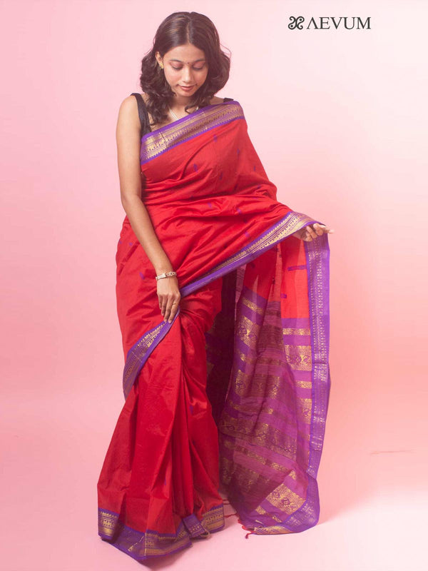 Kalyani South Cotton Silk Handloom Saree with Blouse Piece - 6517 Saree AEVUM