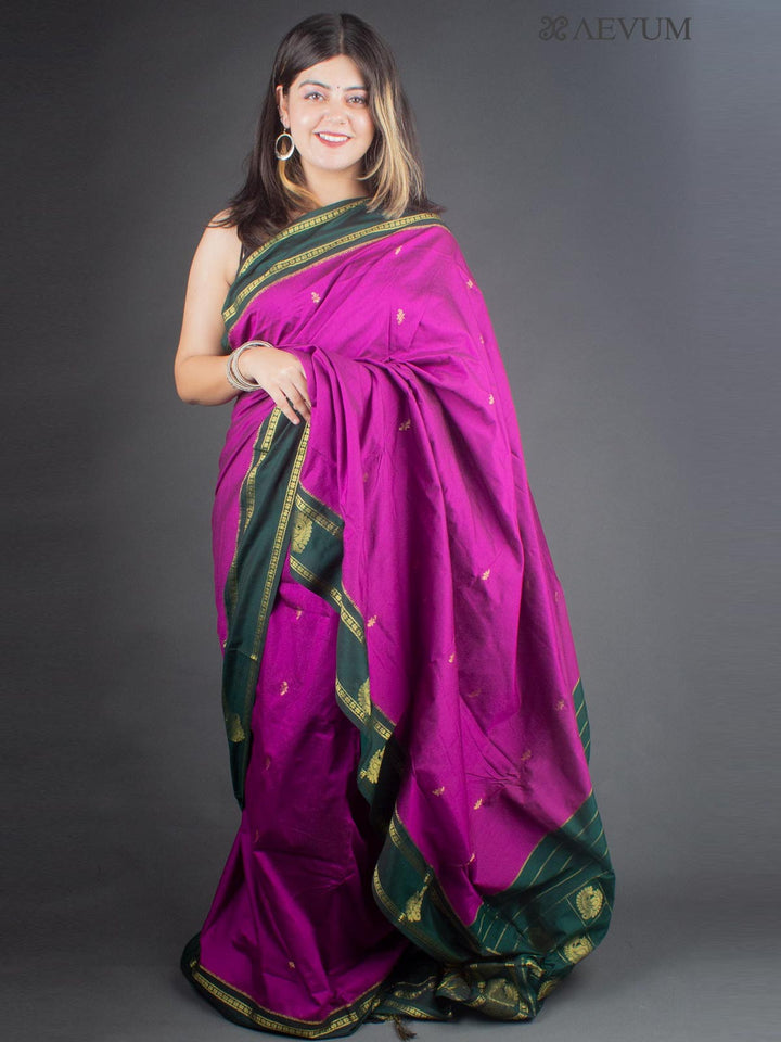 Kalyani South Cotton Silk Handloom Saree with Blouse Piece - 6518 Saree AEVUM