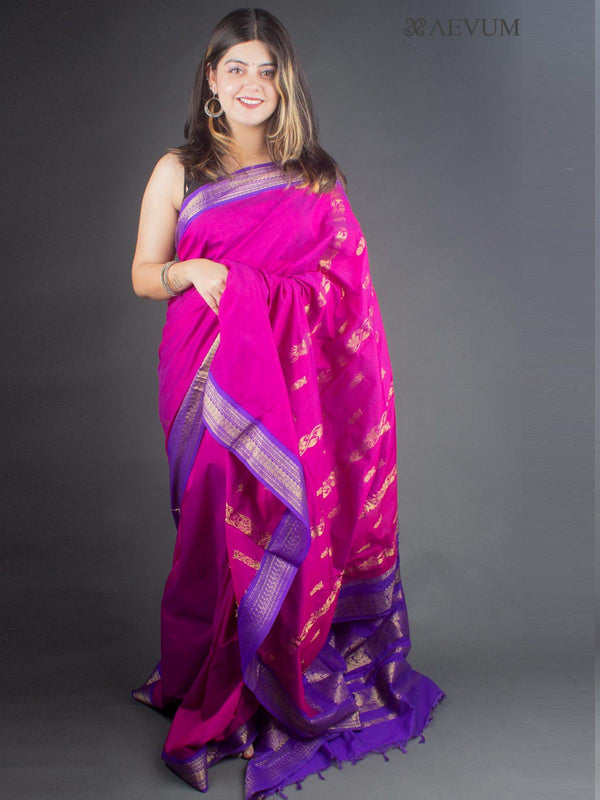 Kalyani South Cotton Silk Handloom Saree with Blouse Piece - 6519 Saree AEVUM