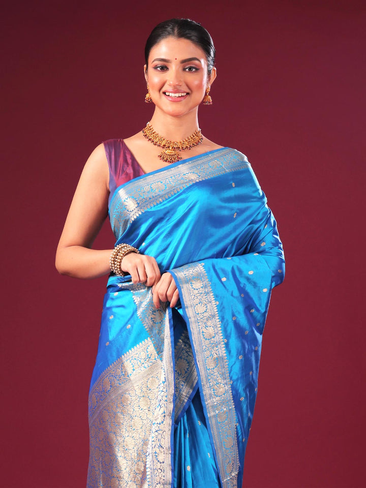 Banarasi Silk Saree with Silk Mark - 6642 Saree AEVUM