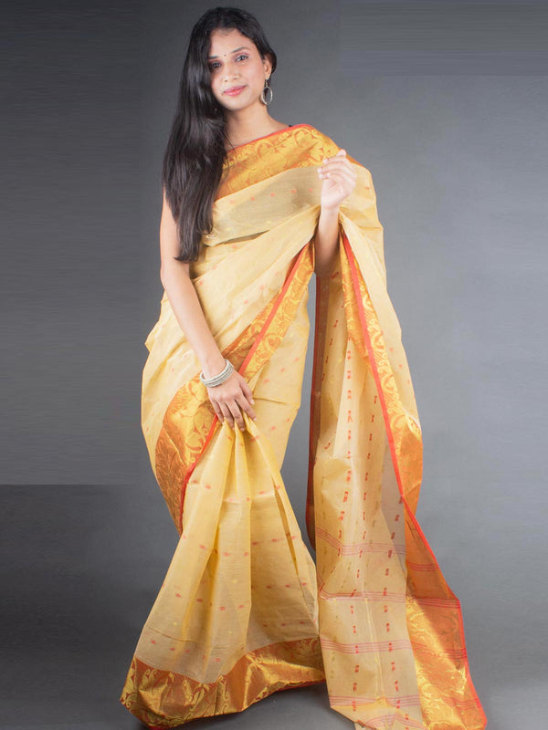 Bengal Cotton Handloom Saree Without Blouse Piece - 6651 Saree AEVUM 2