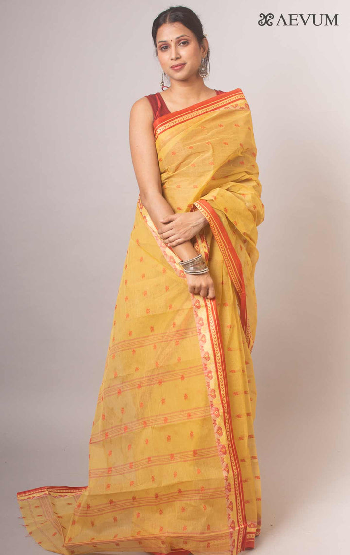 Bengal Cotton Handloom Saree Without Blouse Piece - 6672 Saree Ashoke Pal   