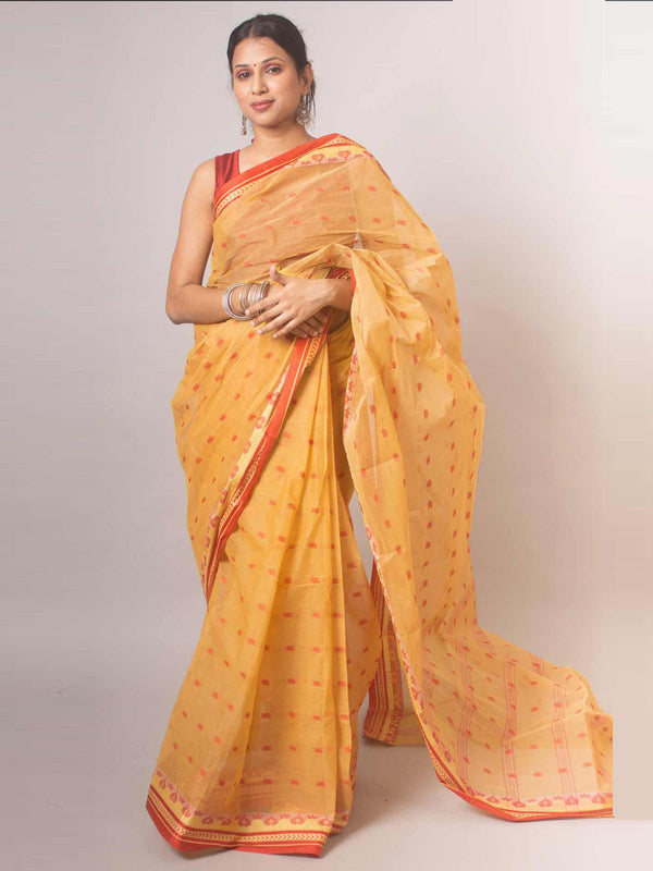 Bengal Cotton Handloom Saree Without Blouse Piece - 6672 Saree Ashoke Pal