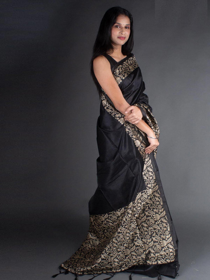 Semi Tussar Silk Saree - 7738 Saree AEVUM   