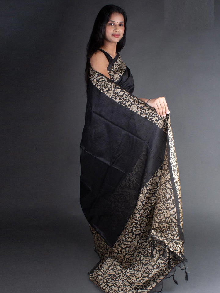 Semi Tussar Silk Saree - 7738 Saree AEVUM   